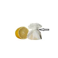 White cotton lemon wrap lanyard 12.20x0.27 inch