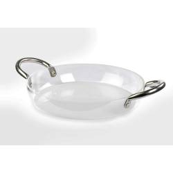 2-handled transparent pmma pan tray 11.81x1.96 inch