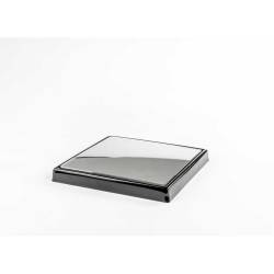 Black pmma mirrored square tray 11.81x11.81 inch