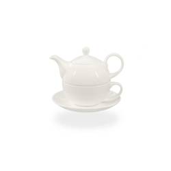 Apulum white porcelain Tea For One