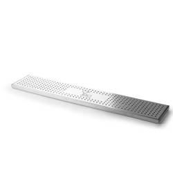 Customizable stainless steel bar mat with grill 23.62 inch