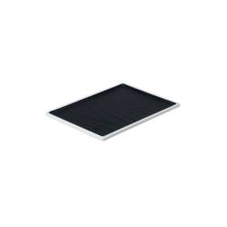 Taiji black and white melamine rectangular tray 7.87x5.75 inch