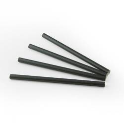 Black paper straws 5.90x0.31 inch