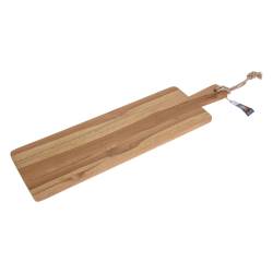 Tagliere rettangolare con manico in legno di teak cm 69x20