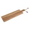Teak wood rectangular chopping board with handle 27.16x7.87 inch