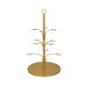 Gold metal tree stand for goblets