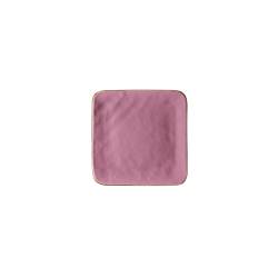 Mediterranean square pink ceramic plate 4.60 inch