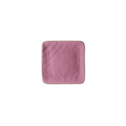 Piatto quadro Mediterraneo in ceramica rosa cm 11,7