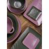 Mediterranean square pink ceramic plate 4.60 inch