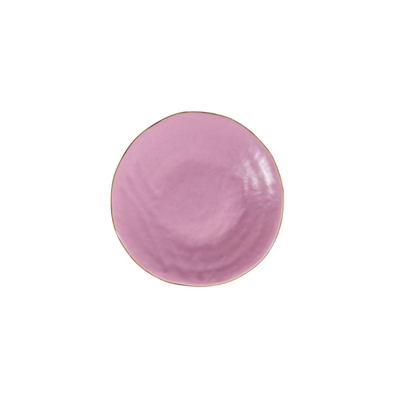Piatto piano Mediterraneo in ceramica rosa cm 20