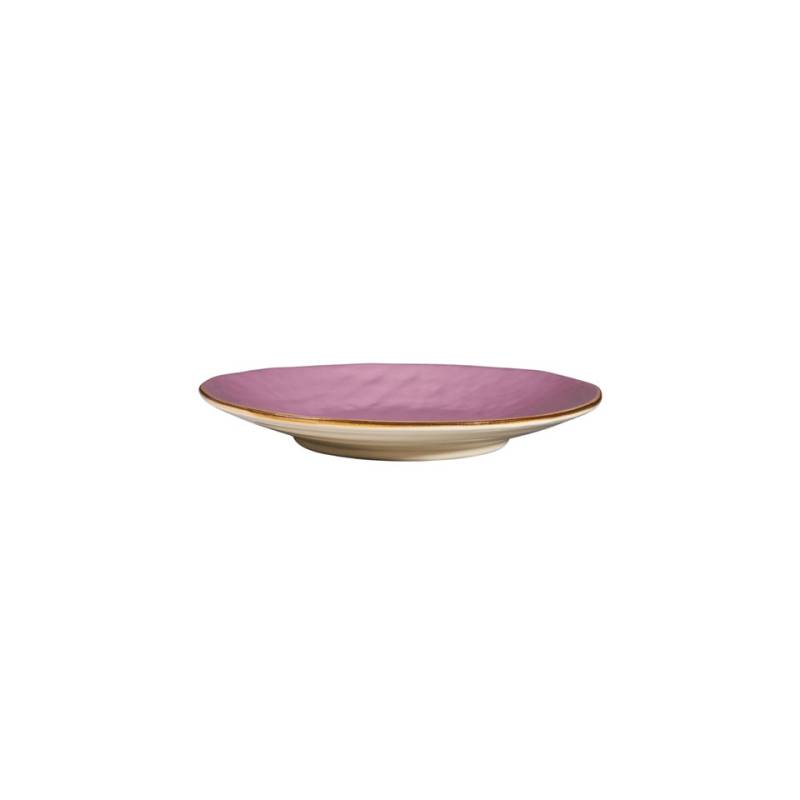 Piatto piano Mediterraneo in ceramica rosa cm 20