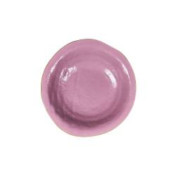 Mediterranean pink ceramic coupe plate 9.44 inch