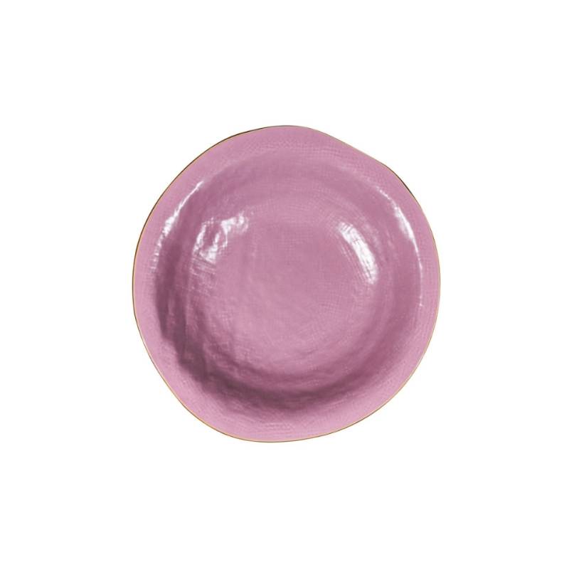  Mediterraneo Novità Home Keramik Suppenteller rosa cm 24