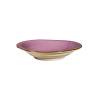 Mediterranean pink ceramic coupe plate 9.44 inch