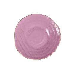 Mediterranean pink ceramic dinner plate 10.82 inch