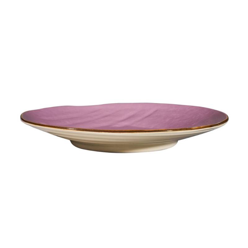 Mediterranean pink ceramic dinner plate 10.82 inch