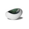 Abyssos bol gourmet ovale en porcelaine blanche et bleue 20x15x9 cm