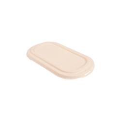 Brown bagasse lid for Bionic container 9.44x5.51 inch