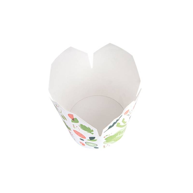 Vegetable decor disposable paper Salad container 33.81 oz.