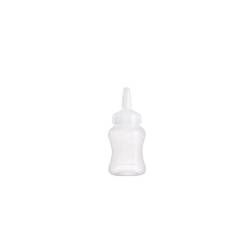 White polyethylene squeeze bottle graduated 3.04 oz.