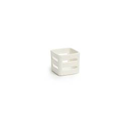 Cestino Mini Kodai in porcellana bianca cm 6,3x6,3x5,6