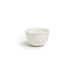 Mini Kodai white porcelain perforated cup 4.13x2.44 inch