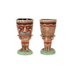 Tiki mug Kichwa in porcellana variopinta cl 27