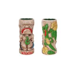 Colourful porcelain Mzimu tiki mug 20.28 oz.