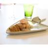 Plato Vanga Terra Radici de porcelana menta fundida 26x21,5 cm