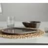 Plat en porcelaine marbrée 26x23 cm