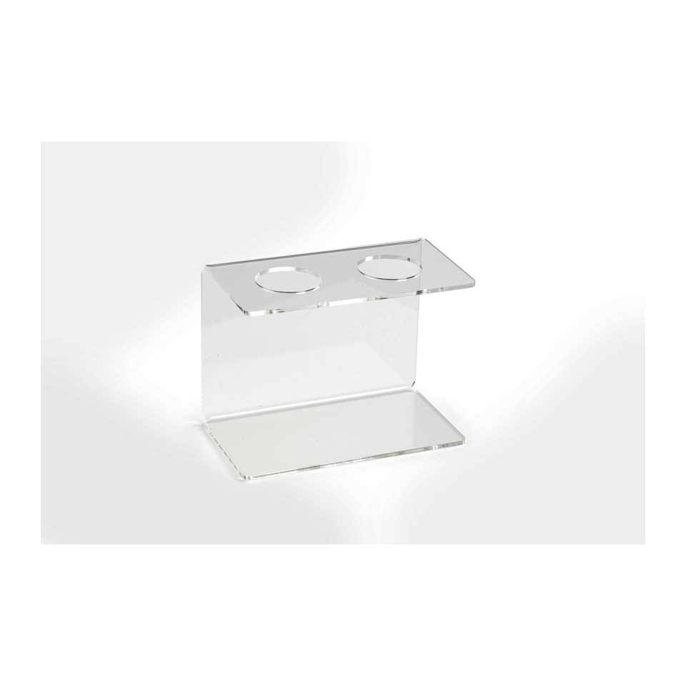 Transparent plexiglass two holes cone holder