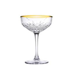Verre à champagne intemporel Pasabahce avec bord doré cl 27