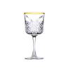 Pasabahce Timeless glass wine goblet with gold rim 11.15 oz. 
