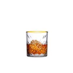 Pasabahce Timeless water glass with gold rim 11.66 oz.