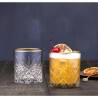 Pasabahce Timeless water glass with gold rim 11.66 oz.