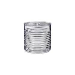 Transparent plastic mini canning jar with lid 3.72 oz.