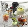 Transparent plastic mini canning jar with lid 3.72 oz.