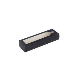 Bistro black cardboard cutting board box with window 11.81x3.54x1.96 inch