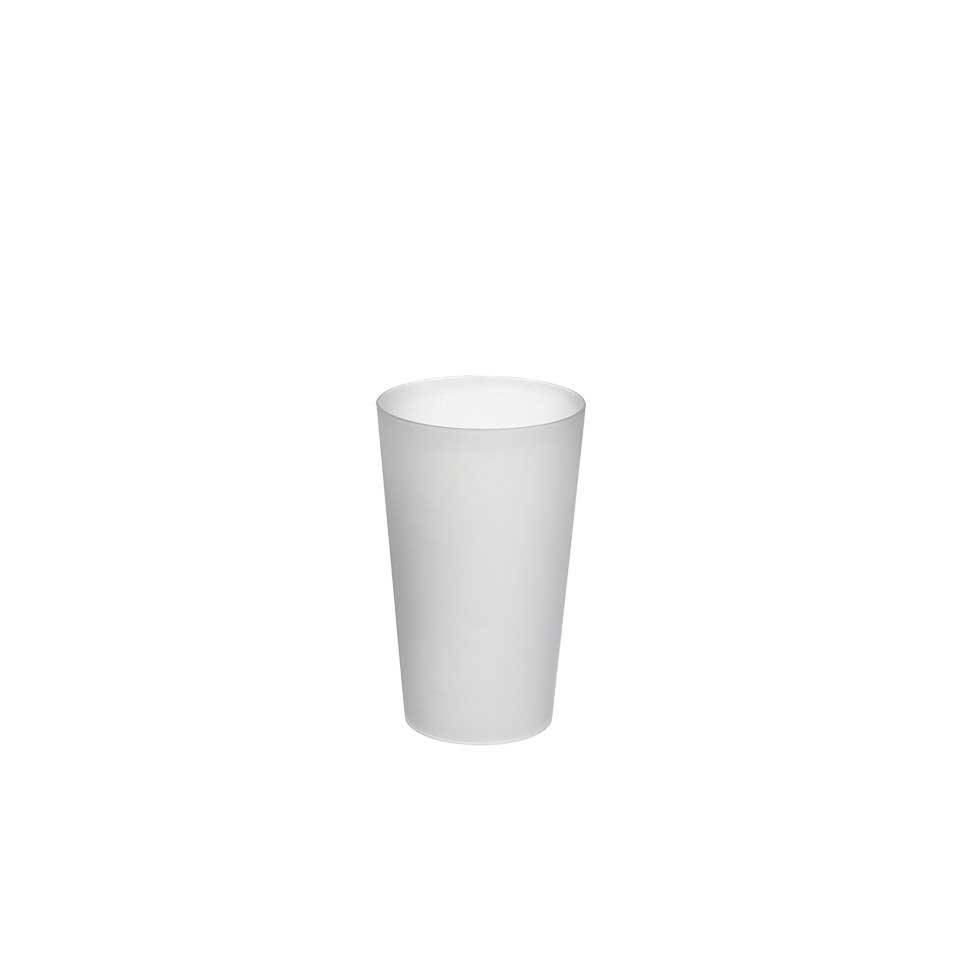 Satin polypropylene conical cup 11.15 oz.