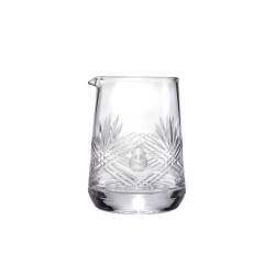 Mixing glass decorato a base larga in vetro cl 75