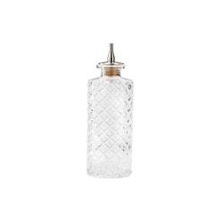 Glass mesh cut angostura bottle with stopper 5.07 oz.