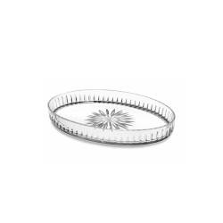 Plateau ovale Milan en san transparent cm 23,5x15,4x3