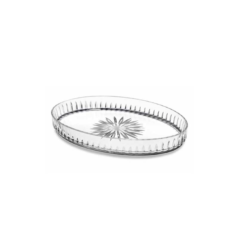 Milan transparent san oval tray 9.25x6.06x1.18 inch