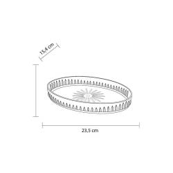 Milan transparent san oval tray 9.25x6.06x1.18 inch