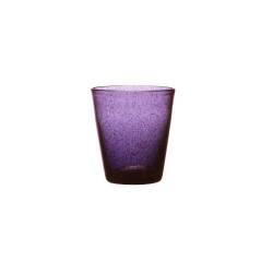 Bicchiere acqua Surf in vetro di colore viola cl 30