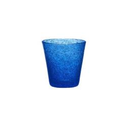 Bicchiere acqua Surf in vetro di colore blu cl 30