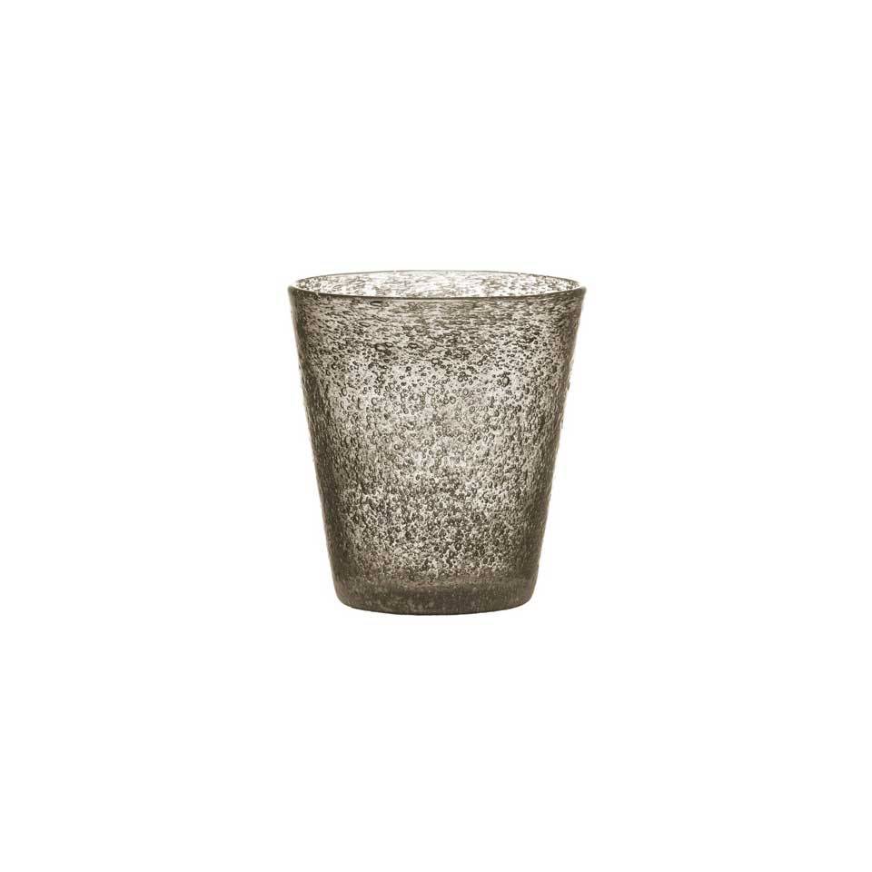 Bicchiere acqua Surf in vetro di colore grigio cl 30