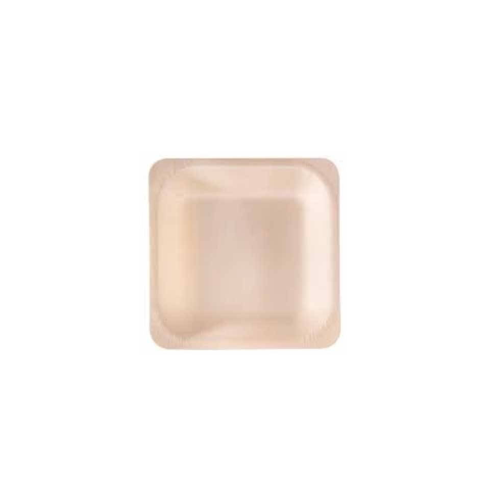 Compostable wooden square dish 5.70x5.70 inch