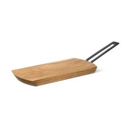 Life rectangular wooden cutting board with steel handle 11.81x5.51 inch