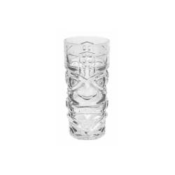 Tiki mug Maori in vetro trasparente cl 40